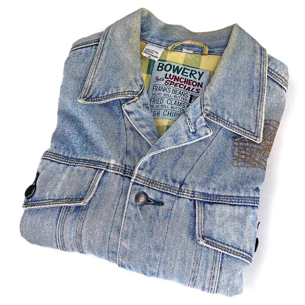 Bugle Boy Joe's Grill Vintage Varsity-Style Denim Jacket
